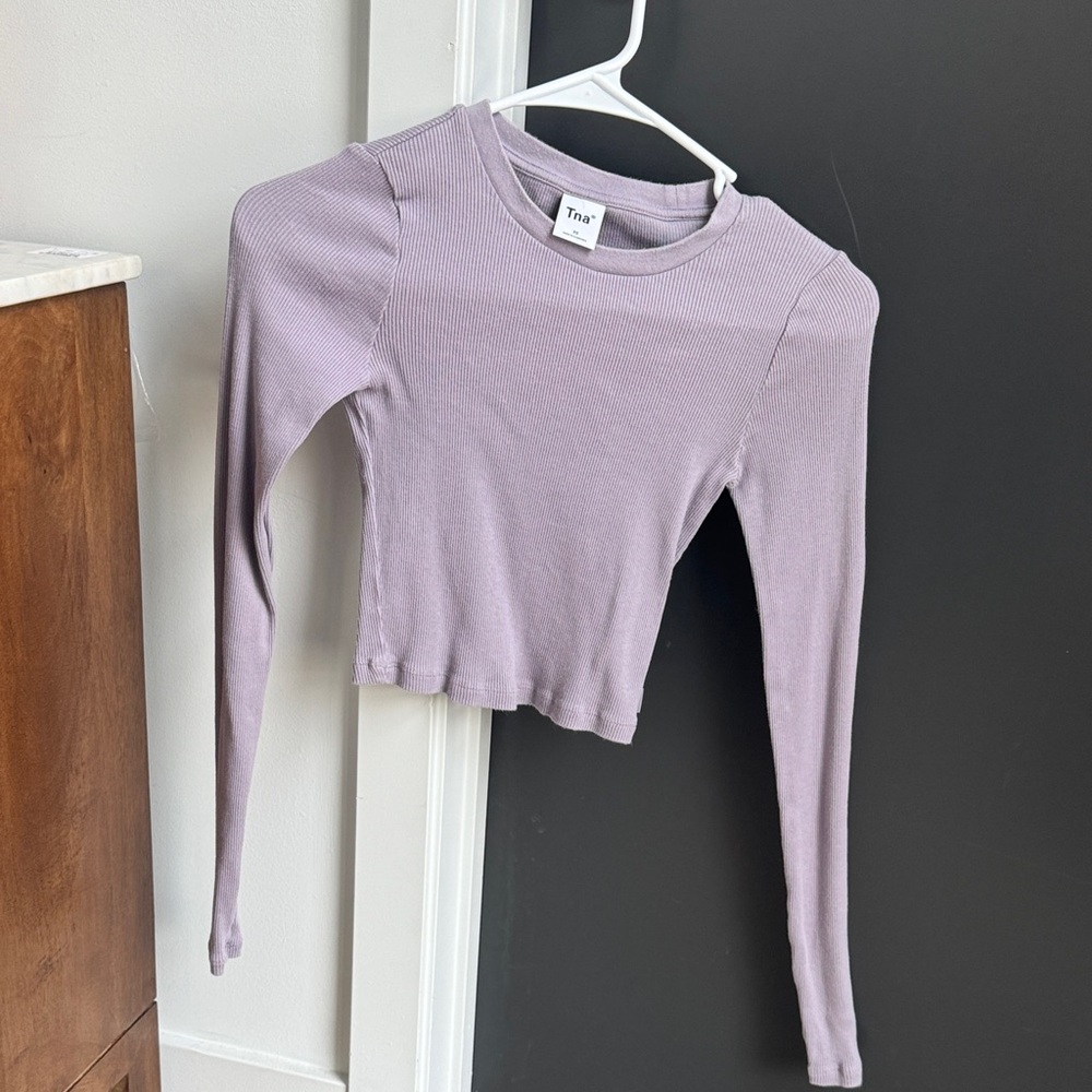 Aritzia TNA Lavender Long Sleeve Top